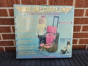Ride-on Carry-on Sit Along Toddler Child Luggage Seat For Airport Travel Red NOS - Picture 1 of 10
