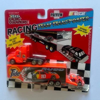1995 Racing Champions 1/87 NASCAR #10 Ricky Rudd Tide Team Transporter - Image 1 of 4