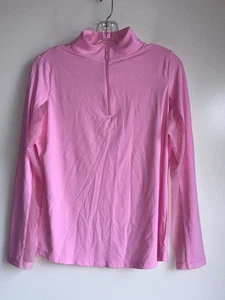 IBKUL 1/4-Reißverschluss Stehkragen Golf Top Größe Medium Rosa Langarm - Bild 1 von 8