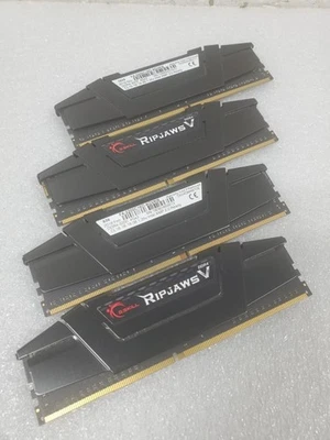 #11 ♻ Lot 2- G.SKILL RIPJAWS V 8GB (2x4GB) DDR4 RAM 3200MHz (F4-3200C16D-8GVKB) - Image 1 of 4
