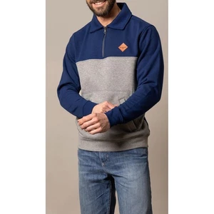 KIMES RANCH DIAMOND HEAD QZ SWEATSHIRT NAVY GRAY XXL PULLOVER ZIP - Picture 1 of 5