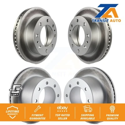 Front Rear Coat Disc Brake Rotors Kit For Chevrolet GMC Sierra 3500 Silverado HD - Image 1 of 4