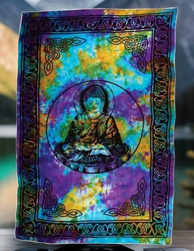 GRAN Y HERMOSO TAPIZ TIE DYE BUDA 72X 108 PULGADAS. IMPRESCINDIBLE VERLO! Foto 1 de 1