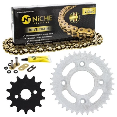 Juego de cadena de piñón para Honda CRF50F XR50R 14/37 dientes 420 X-Ring kit delantero trasero Foto 1 de 4