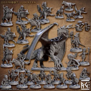 Artisan Guild Miniature D&D/wargames Deeproot Lurikeen in resina 3d print - Foto 1 di 31