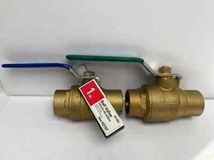1" Ball Valves Sweat Ends 150WSP - 600WOG HAMMOND # 8911 Am Value Lot of 2 Brass - Picture 1 of 16