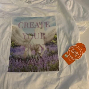 WONDER NATION Girl's Short Sleeve T-shirts M (7-8), Create Your Own Magic - Picture 1 of 9