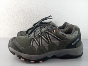 Hi-Tec Florence Low Waterproof 24101 Womens Gray Suede Athletic Hiking Shoes 7.5 - Picture 1 of 10