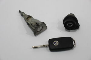 VW Polo 6R Mk5 Ignition Barrel Lock Door Lock and 3 Button Key 1K0959753N