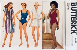 Butterick Vintage Sewing Pattern 6462 |  Bathers & Cover-Up Beach Tunic Size 10 - Picture 1 of 3