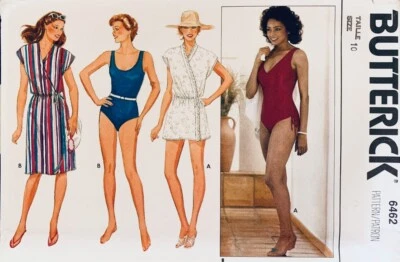 Butterick Vintage Sewing Pattern 6462 |  Bathers & Cover-Up Beach Tunic Size 10 - Image 1 of 3