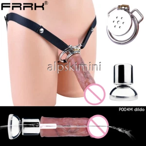 Jaula de castidad plana con anillo de arco de acero inoxidable realista extraíble - Imagen 1 de 47