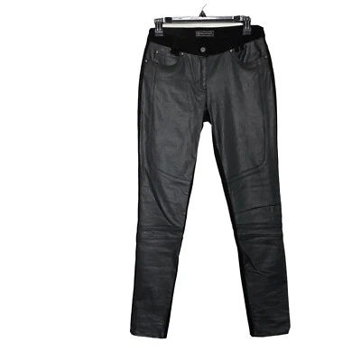 Pantalones de mezclilla ajustados BELSTAFF para mujer 27 negros recubiertos de algodón moto ajustados tiro bajo Foto 1 de 4