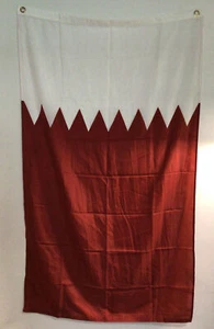 Bandiera Nazionale Qatar Doppio Lato Mondiali Calcio Tifoso Tifoso Sportivo Tifoso 5X3FT - Foto 1 di 7