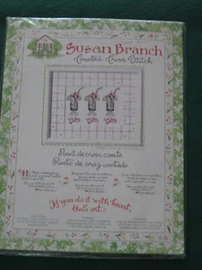 YUM, YUM, YUM by Susan Branch - Bucilla Plaid Counted Cross Stitch Kit - NEW - Picture 1 of 3