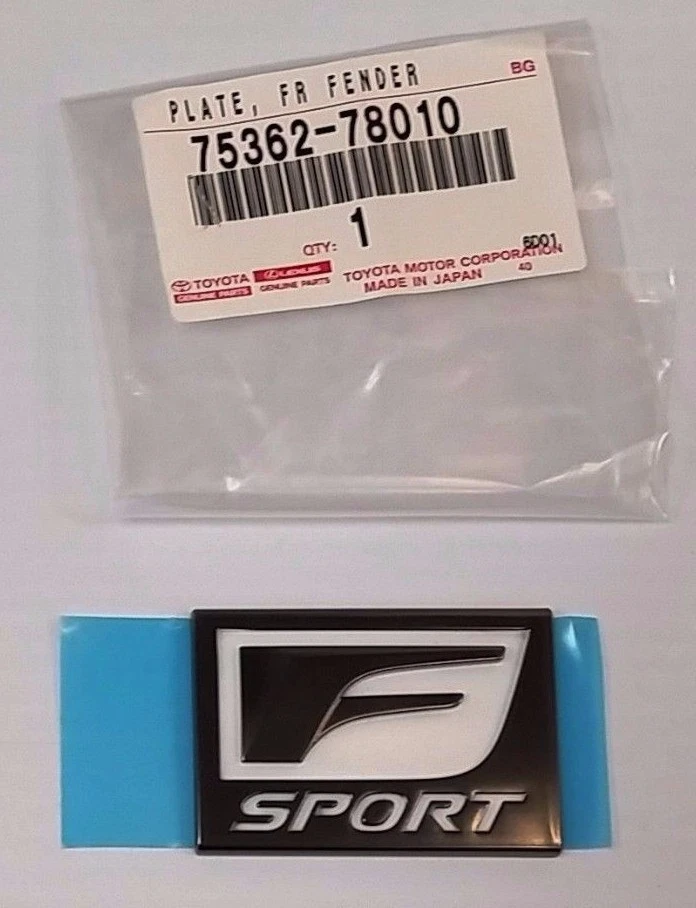 LEXUS OEM FACTORY DRIVERS SIDE FENDER F-SPORT EMBLEM 2015-2017 NX200T NX300H - Image 1 of 1