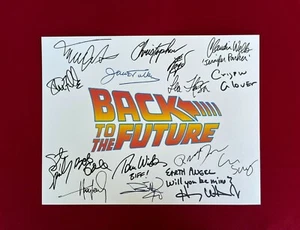 Tarjeta de título de Regreso al Futuro fundida-firmada- 8,5x11- reimpresiones de autógrafos - Imagen 1 de 8