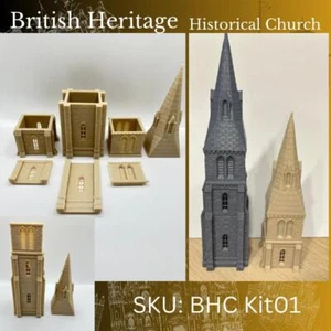 Historical Church Tower 4 Mould kit- BHC-Kit01  - For model Railways OO Gauge - Picture 1 of 6