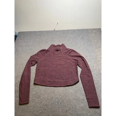 Pullover deportivo Prana Active Top cuello embudo agujeros para pulgar malva brezo M Foto 1 de 4