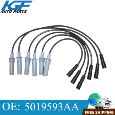 6X Spark Plug Wire Set Fit Chrysler Pacifica Town&Country Voyager Dodge Caravan - Image 1 of 4