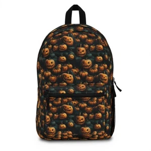 Backpack Bookbag School Bag Halloween Monster Pumpkins Festive Scary Horror - Picture 1 of 5