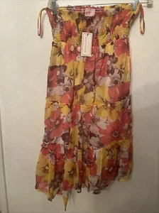 Banjanan Skirt Womens Tiered Lined Asymmetrical Lrg NWT - Imagen 1 de 5