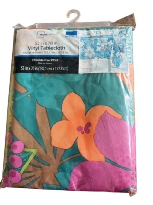 Mainstay Tropical Vinyl Tablecloth Size 52” x 70” - Image 1 of 4