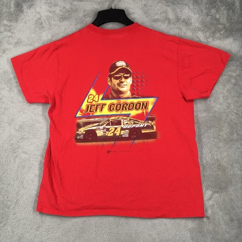 Winners Circle Jeff Gordan T Shirt Large Red Short Sleeve NASCAR #24 Cotton Cover
