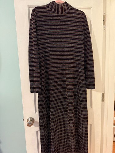 Abito midi Tory Burch maglia cintura girocollo manica lunga taglia XL