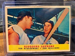 1958 Topps - #321 Ted Williams, Ted Kluszewski Free Shipping