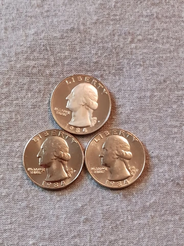 Washington Quarters (1) 1984 S Dcam &(2) 1984 P&D B.U QUARTERS Cover