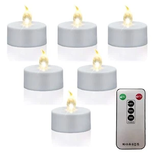 5 Stück Flammenlose Led Teelichter mit Fernbedienung und Timer,Batteriebetrieben - Bild 1 von 7