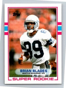 1989 Topps Brian Blades novato Seattle Seahawks #182 - Imagen 1 de 2