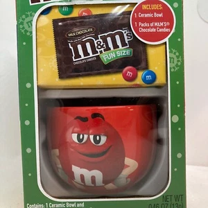 M&M's OFFICIAL Red M&M Candy Snack Ceramic Small Bowl NEW SEALED 2021 - Picture 1 of 8