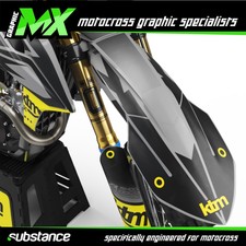 MX Graphics Fender Kit: KTM SXE SX Electric Motocross Mudguard Stickers