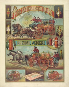 EXTINTOR DE INCENDIOS MFG. PÓSTER PUBLICITARIO DE EMPRESA - Imagen 1 de 1