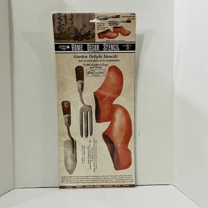 Stencil Ease Garden Delight Stencils D-406 Gardening Clogs And Tools 1998 - Picture 1 of 4