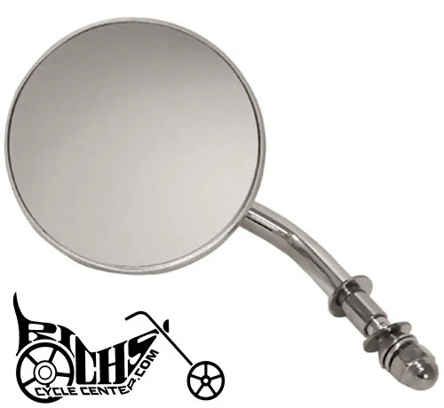 Chrome 4" Round Mirror Fits Big Twin & Sportster models, left or right - 47010 - Imagem 1 de 1