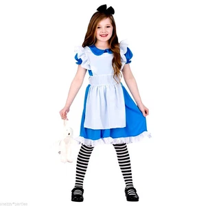 Kinder KLASSISCHES BILDERBUCH ALICE Wunderland Kleid Kostüm Mädchen Buch Woche Alter 3-13 - Bild 1 von 6