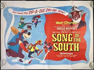Song of the South ORIGINAL Quad Movie Film Cinema Poster Walt Disney Early RR - Picture 1 of 8