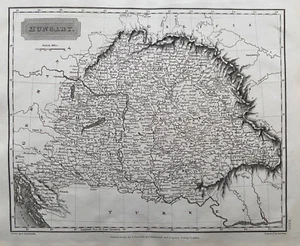 1817 Antique Map; Hungary by Aaron Arrowsmith - Picture 1 of 4