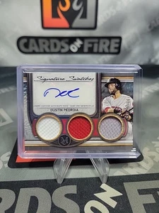2023 Topps Museum Dustin Pedroia Auto Triple Relic Patch /99 #SWTRA-DP Red Sox - Bild 1 von 2