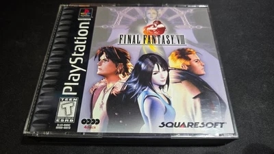 Final Fantasy VIII 8 Etiqueta Negra Sony Playstation 1 PS1 COMO NUEVO CIB+tarjeta regular&MW-! Foto 1 de 4