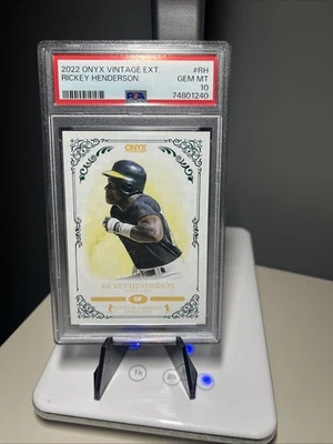 Ricky Henderson #RH PSA 10 Onyx Vintage Extendido 2022 Foto 1 de 4
