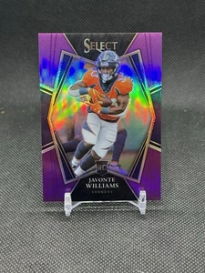 Panini Select Premier Level Purple Prizm 2021/75 Javonte Williams Rookie RC - Imagen 1 de 2