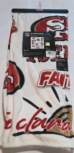 San Francisco 49ers NFL Oversized Plush Fleece Throw Blanket 60 x 70 Inches - Picture 1 of 4