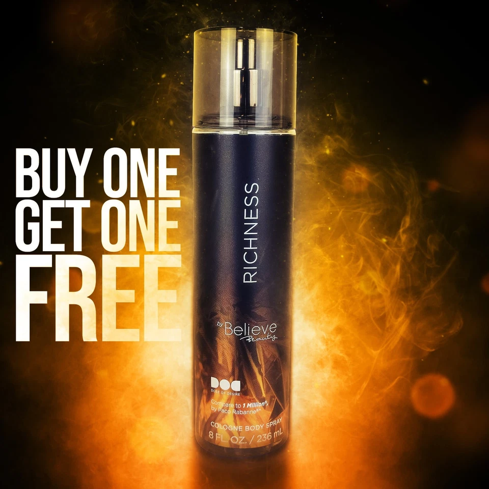 Richness By Believe Beauty Colônia Spray Corporal Inspirado em 1 Milhão 8 fl oz - Imagem 1 de 1