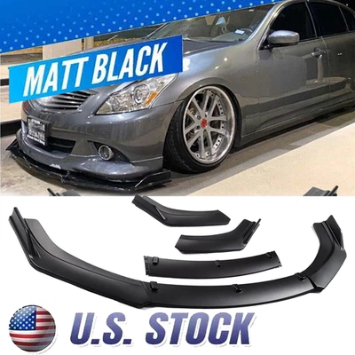 Front Bumper Lip Splitter Spoiler Matte Black For Infiniti G35 Foto 1 de 4
