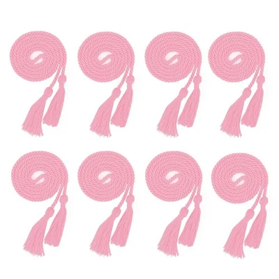 8 PCS Light Pink Graduation Honor Cords, 67 Long, Braided Tassels, Bachelor - Image 1 of 4