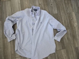 Ralph Lauren Blake 2ply Cotton XL Men’s Long Sleeve Striped Shirt - Picture 1 of 5